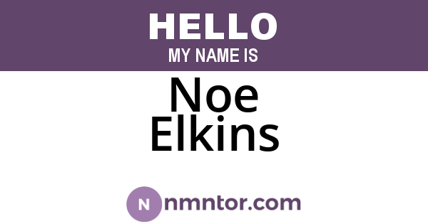Noe Elkins