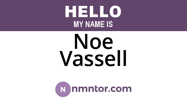 Noe Vassell