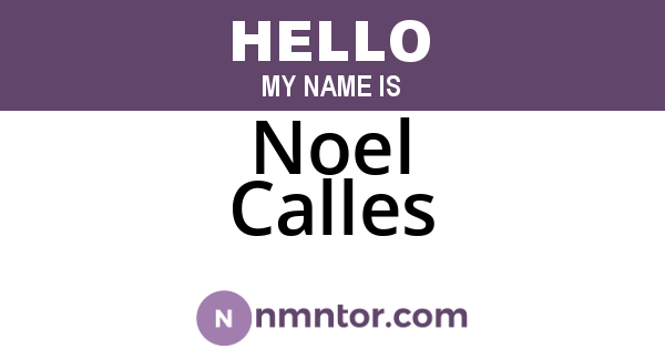 Noel Calles