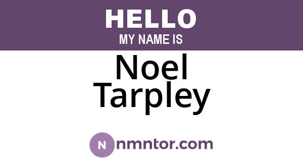 Noel Tarpley