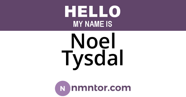 Noel Tysdal