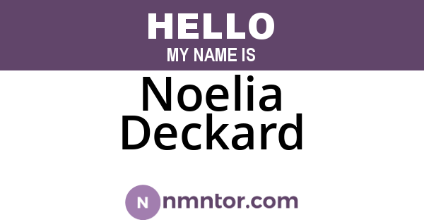 Noelia Deckard