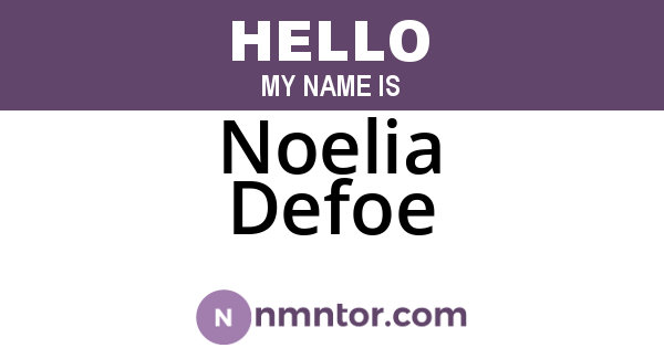 Noelia Defoe