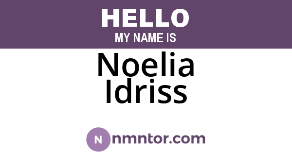 Noelia Idriss