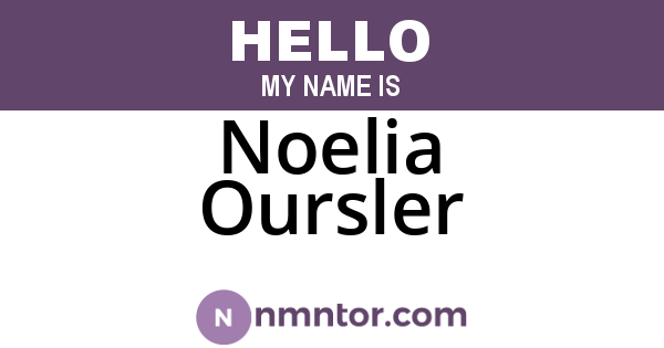 Noelia Oursler