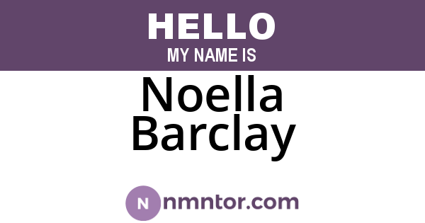 Noella Barclay