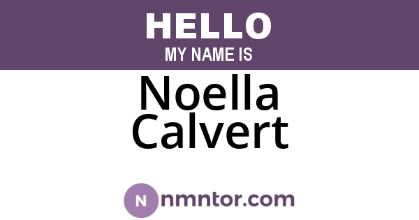 Noella Calvert