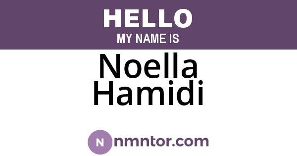 Noella Hamidi