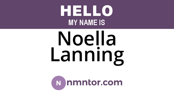 Noella Lanning