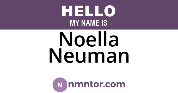 Noella Neuman