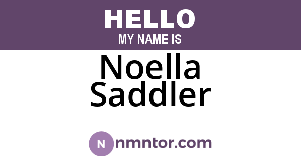 Noella Saddler