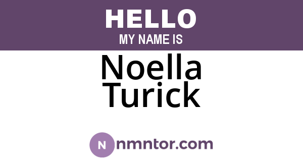 Noella Turick