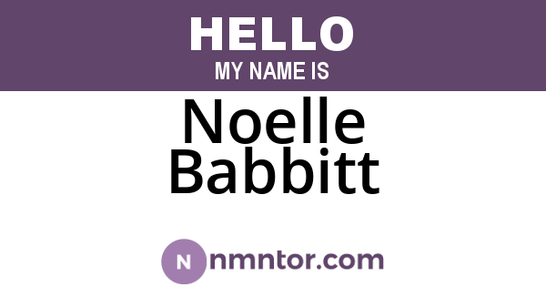Noelle Babbitt