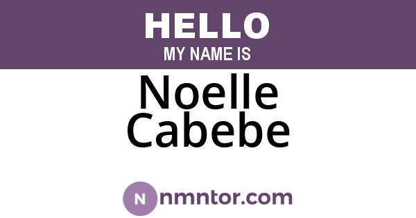 Noelle Cabebe