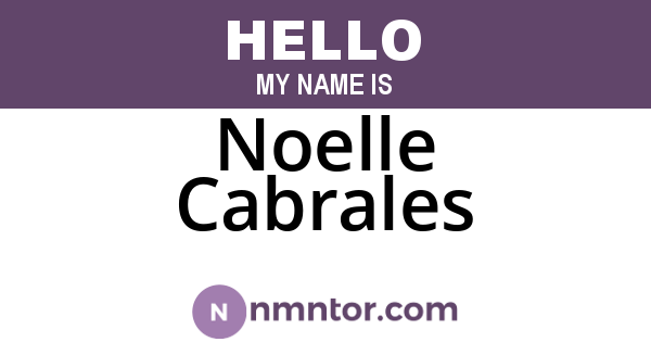 Noelle Cabrales