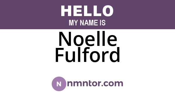 Noelle Fulford
