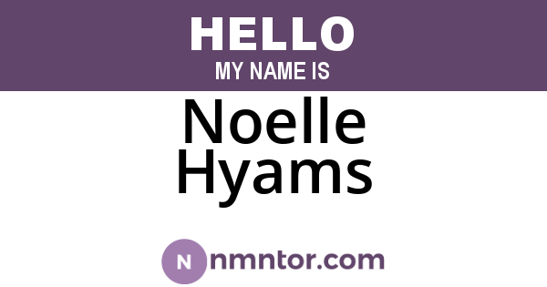 Noelle Hyams