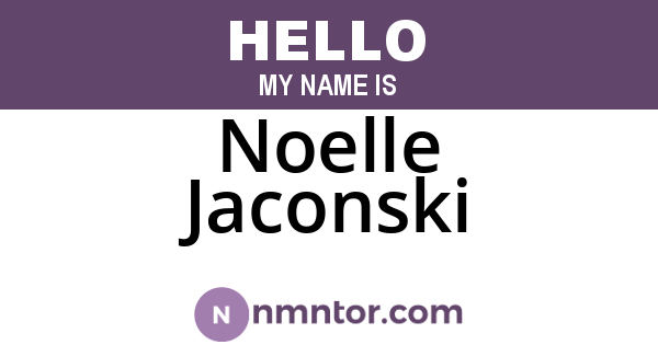 Noelle Jaconski