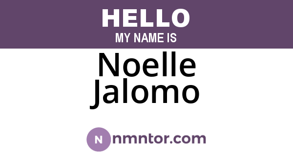 Noelle Jalomo