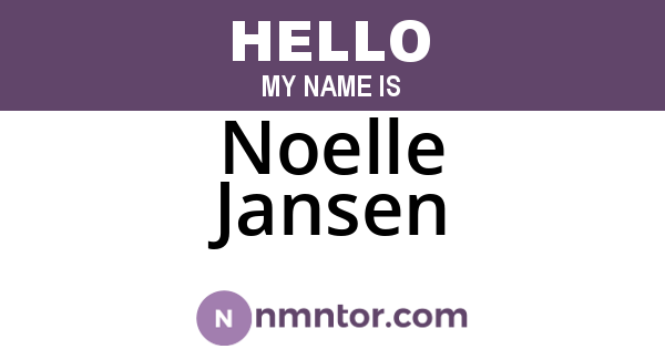Noelle Jansen