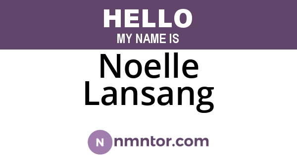 Noelle Lansang