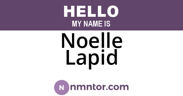 Noelle Lapid