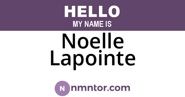 Noelle Lapointe