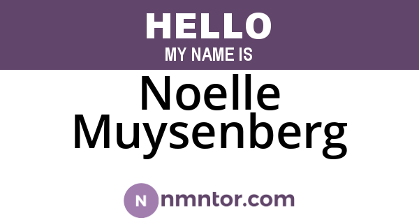 Noelle Muysenberg
