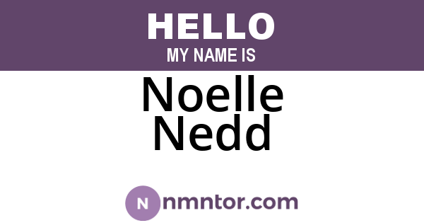 Noelle Nedd