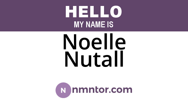Noelle Nutall