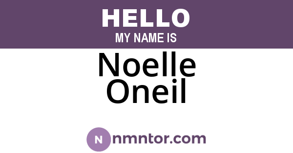 Noelle Oneil