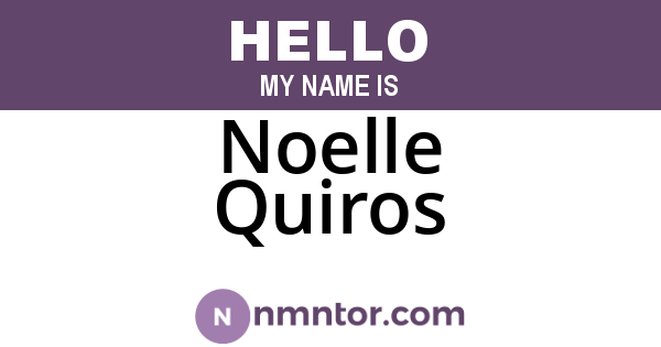 Noelle Quiros