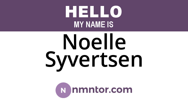 Noelle Syvertsen