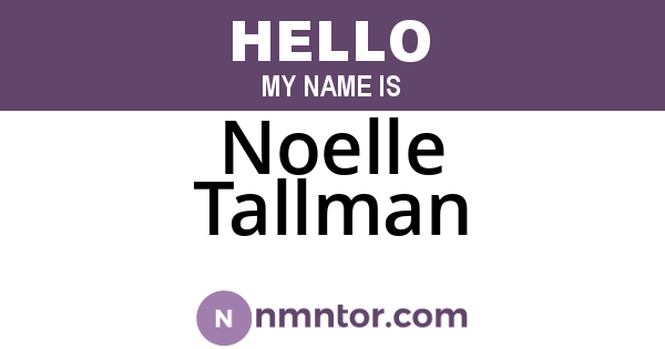 Noelle Tallman