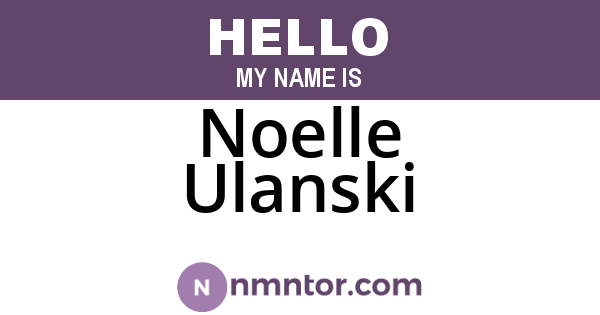 Noelle Ulanski