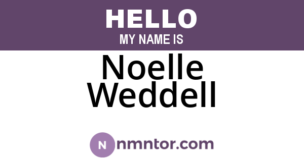 Noelle Weddell