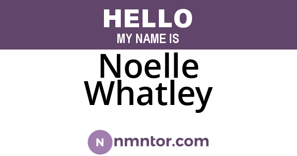 Noelle Whatley