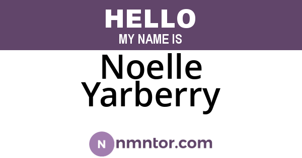 Noelle Yarberry