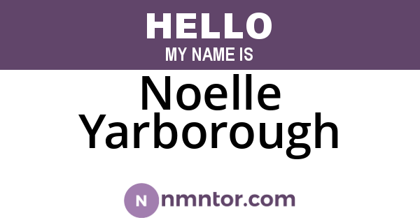 Noelle Yarborough