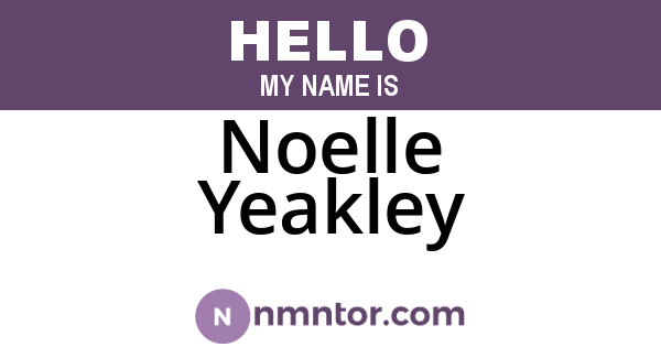 Noelle Yeakley