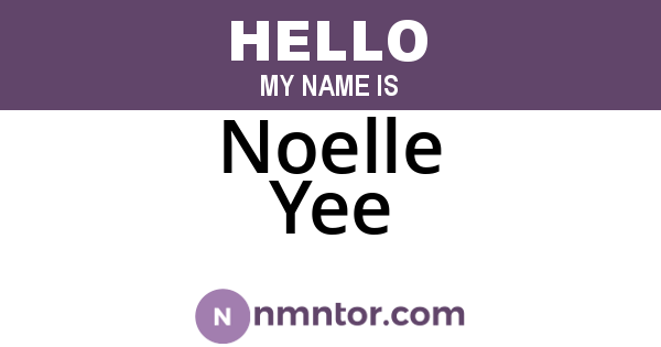 Noelle Yee