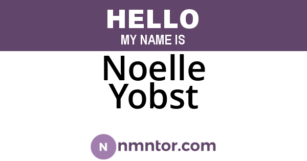 Noelle Yobst