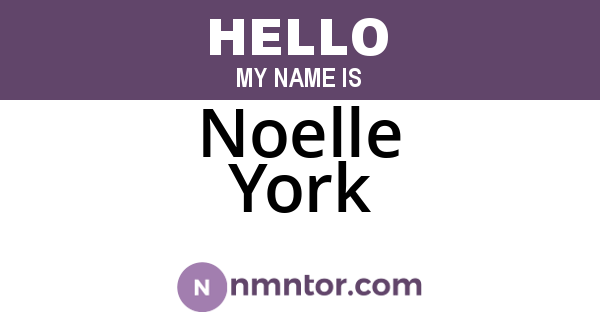 Noelle York