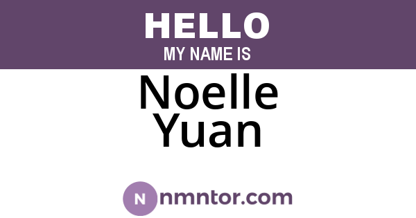 Noelle Yuan