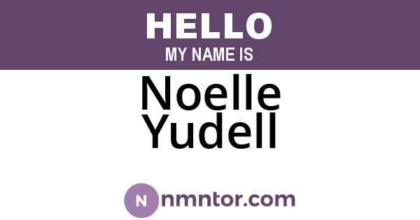 Noelle Yudell