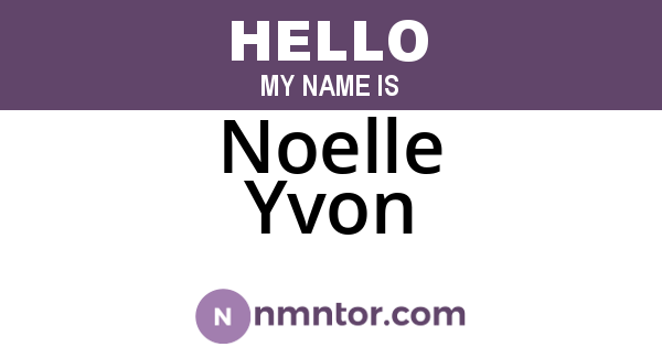 Noelle Yvon