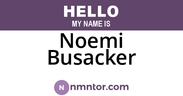 Noemi Busacker