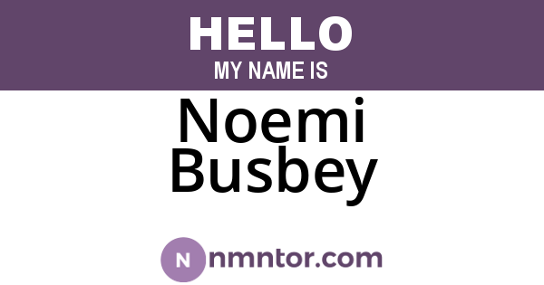 Noemi Busbey