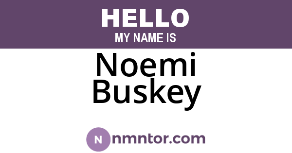 Noemi Buskey