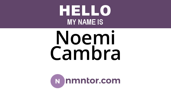 Noemi Cambra